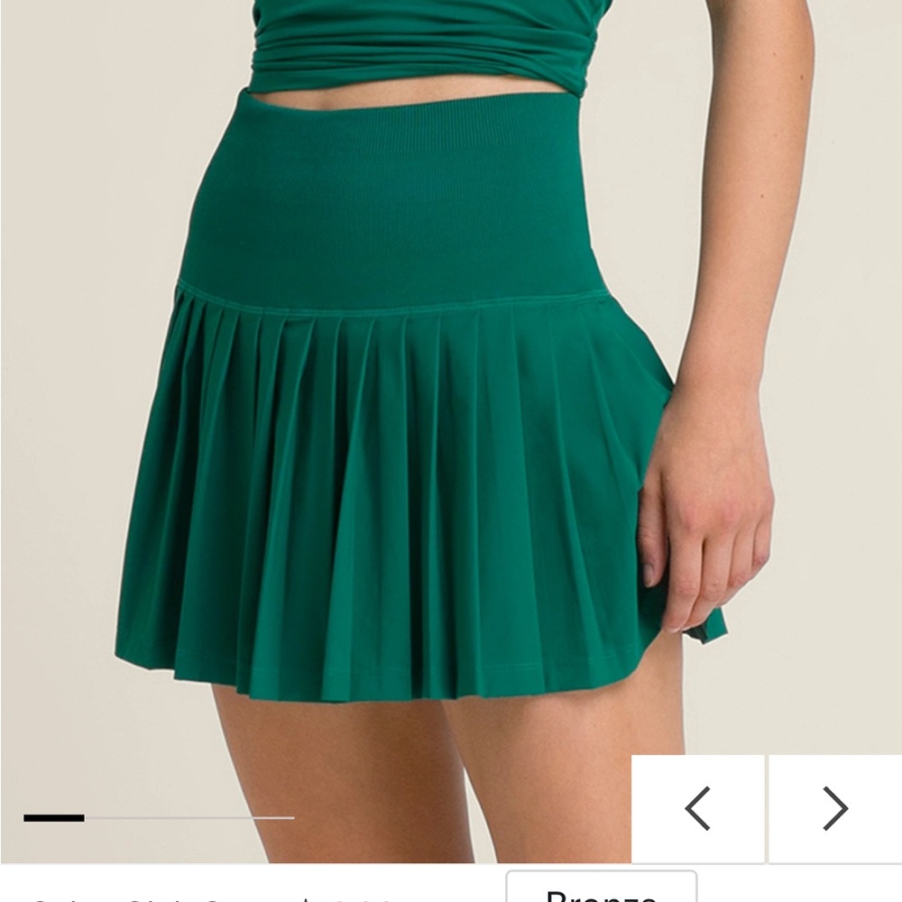 Wilson Midtown Club Green Pleated Women's Tennis Skirt Size Small